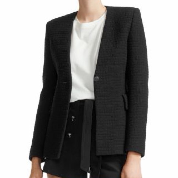 Maje Black Textured Blazer - Picture 2 of 9